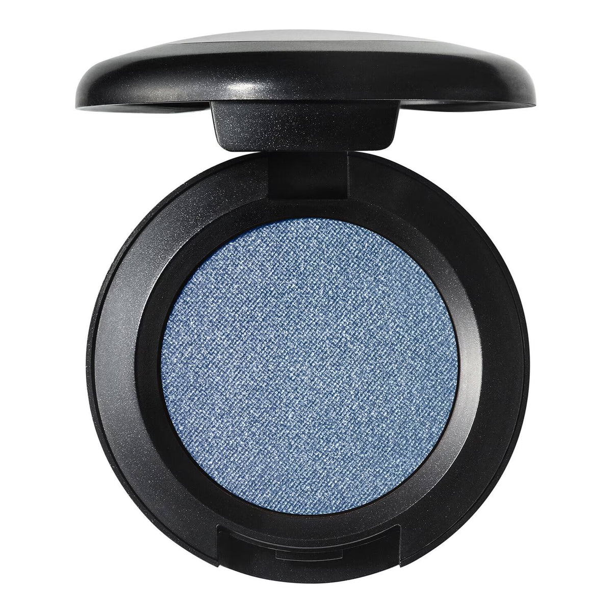 Green eyeshadow compact with black case on a white background