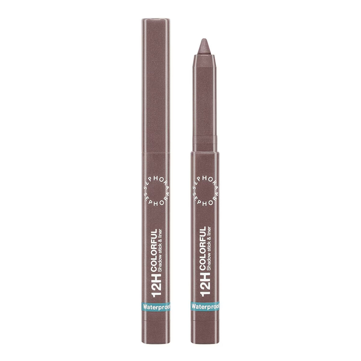 Brown lip liner with packaging on a white background