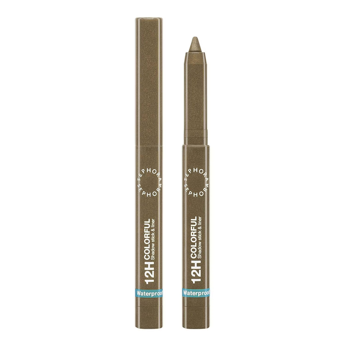 Brown lip liner with packaging on a white background