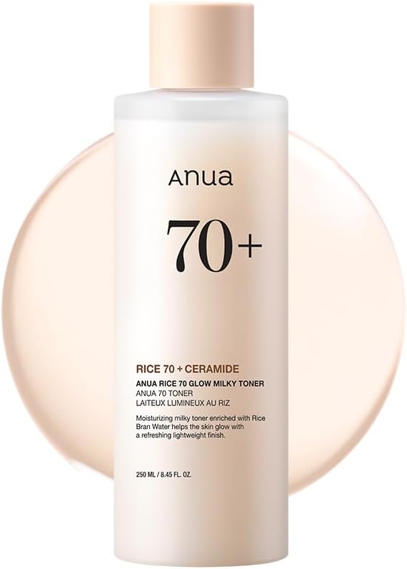 ANUA Rice 70 Glow Milky Toner – Hydrating & Brightening (250 ml / 8.45 fl oz)