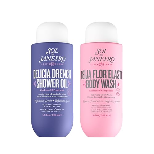 Two Sol de Janeiro | Delícia Drench Nourishing Shower Oil & Beija Flor Elasti Renewing Body Wash Duo Cheirosa 59 & 68