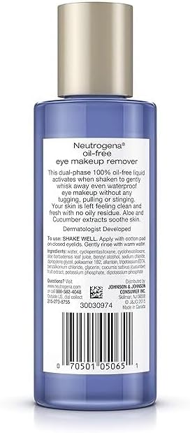 Neutrogena Gentle Oil-Free Eye Makeup Remover for Sensitive Eyes (5.5 oz)
