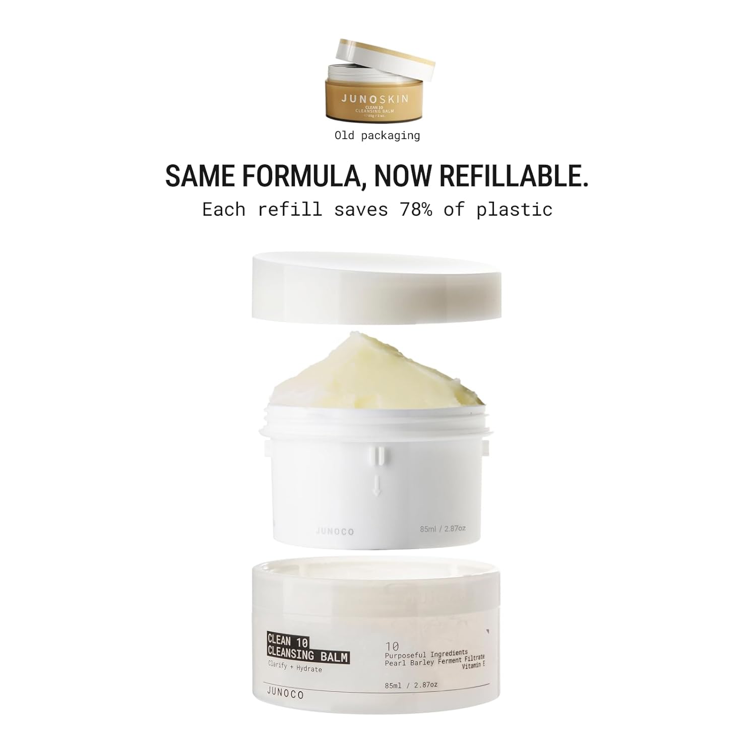 JUNO & Co. Clean 10 Cleansing Balm Makeup Remover (3 oz)