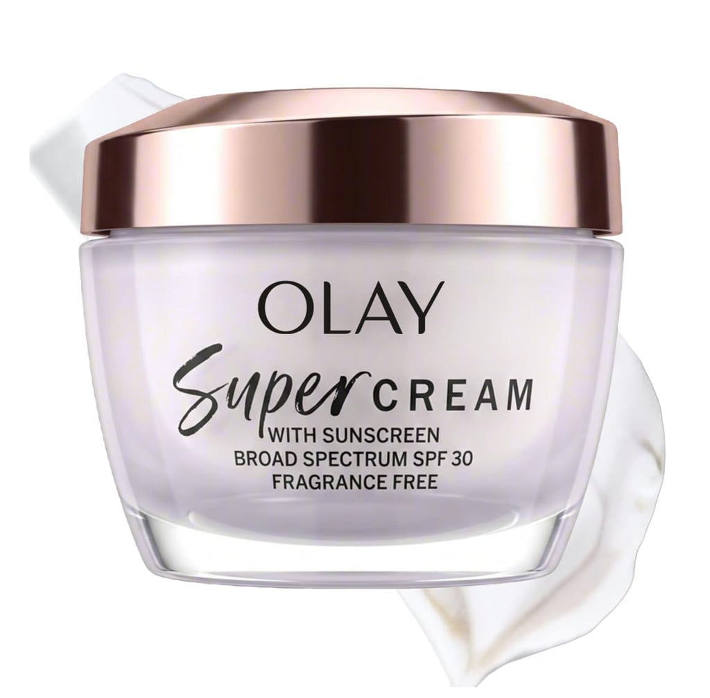 Olay | Super Cream 5-in-1 Face Moisturizer SPF 30 Niacinamide Vitamin C Collagen Peptide Hyaluronic Acid Fragrance Free — 1.7 fl oz