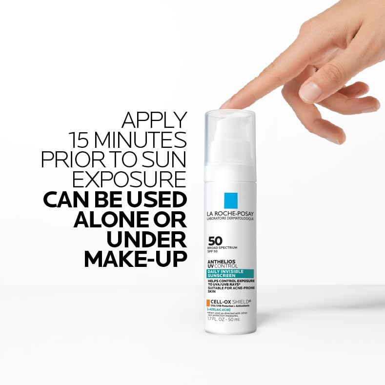La Roche-Posay sunscreen bottle with text on a white background