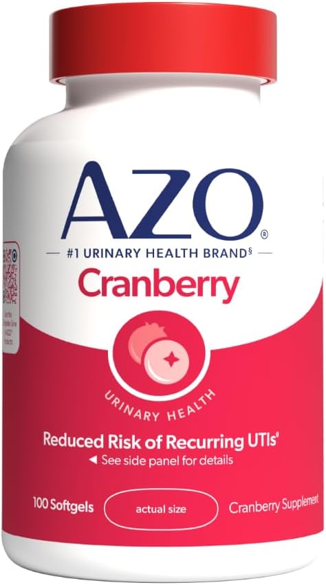 AZO Cranberry Urinary Tract Supplement – 100 Softgels