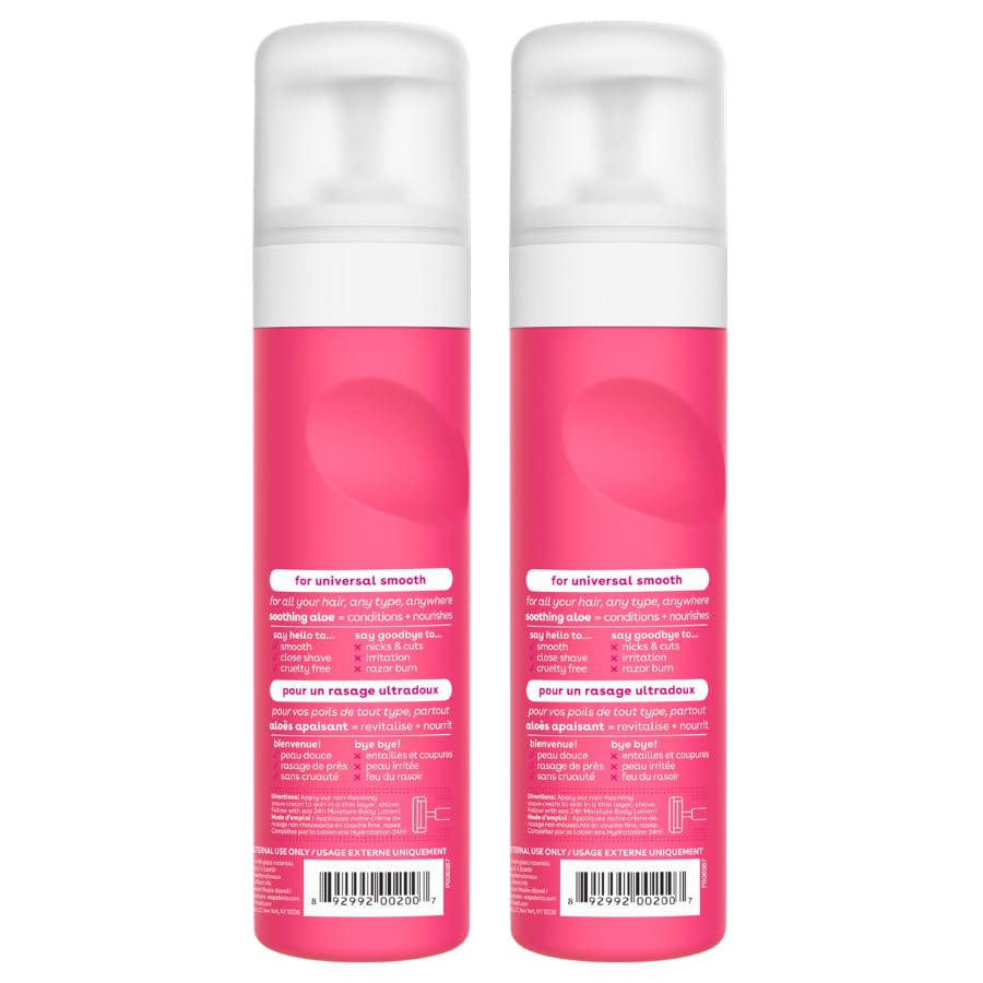 Two pink hair product bottles with white caps on a white background