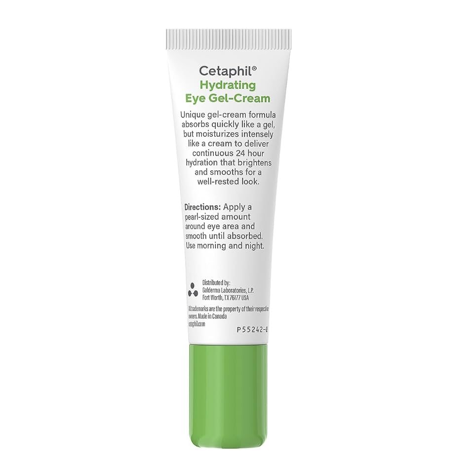 Cetaphil Hydrating Eye Gel-Cream tube on a white background