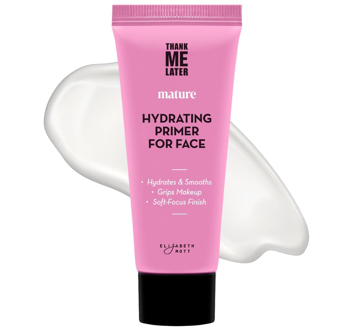 Elizabeth Mott Thank Me Later Blurring Face Primer SPF 30 – Lightweight, Hydrating Makeup Primer - Smooths Fine Lines & Wrinkles for a Soft-Focus Finish – Mineral-Based, Cruelty-Free Formula – 30g