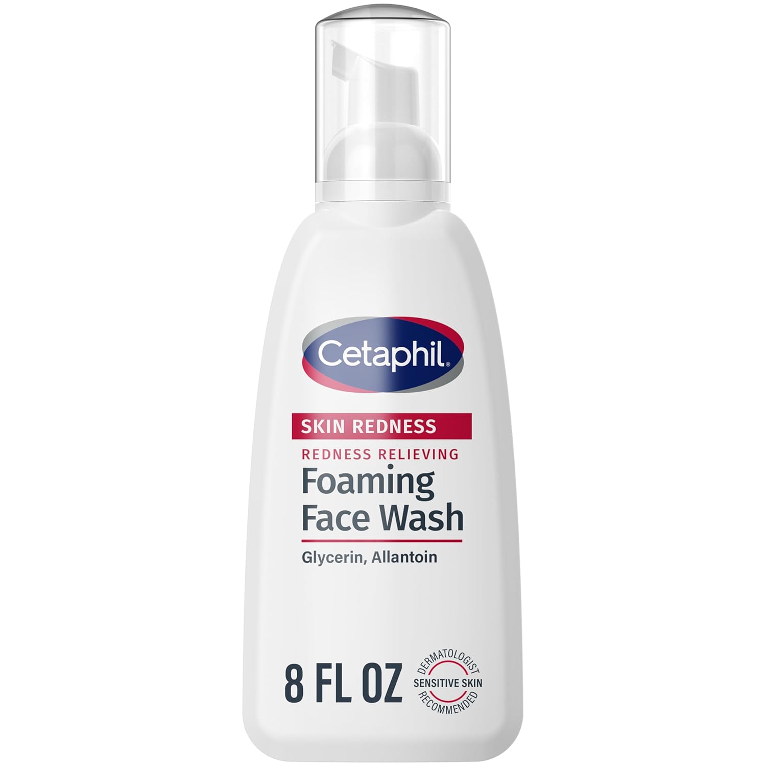 Cetaphil Skin Redness Foaming Face Wash bottle on a white background
