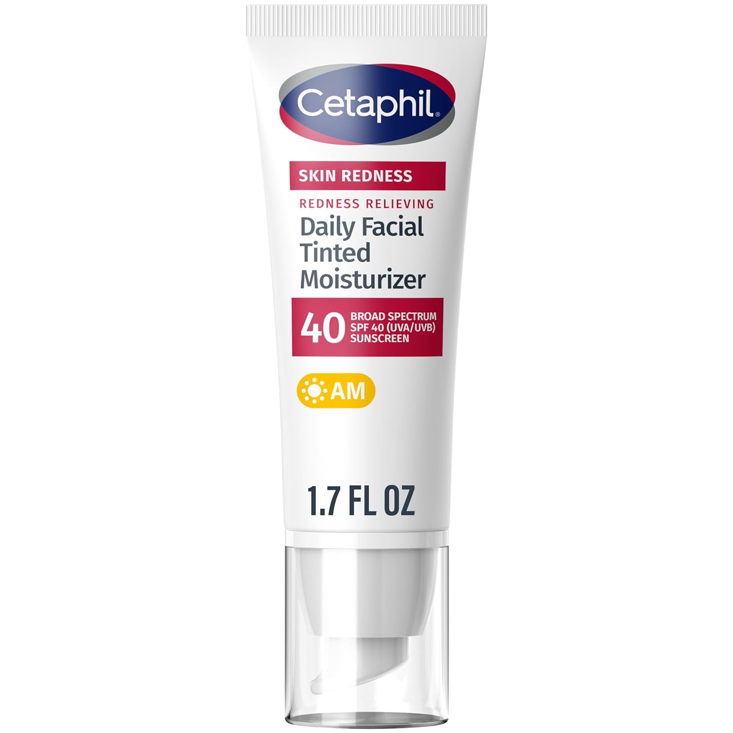 Cetaphil daily facial tinted moisturizer tube on a white background