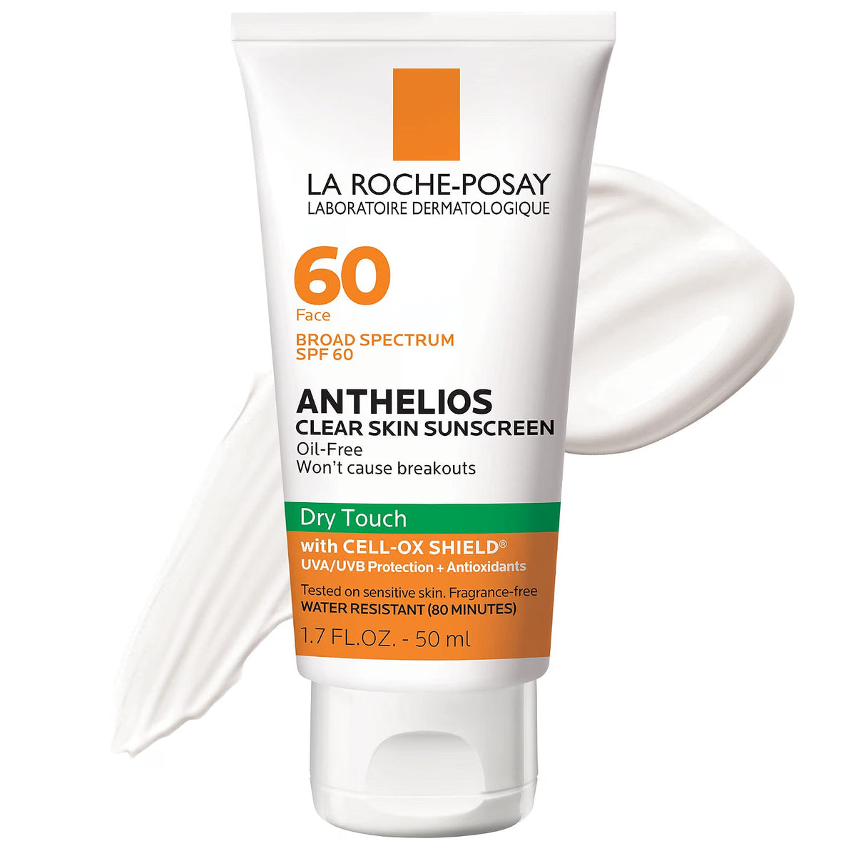 Anthelios Clear Skin Oil Absorbing Face Sunscreen SPF 60 by La Roche-Posay — 90ml (3 fl oz)
