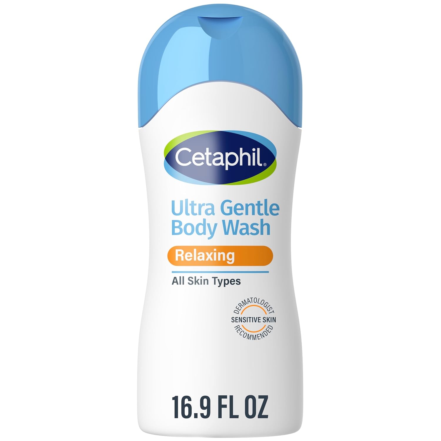Cetaphil Ultra Gentle Body Wash bottle on a white background