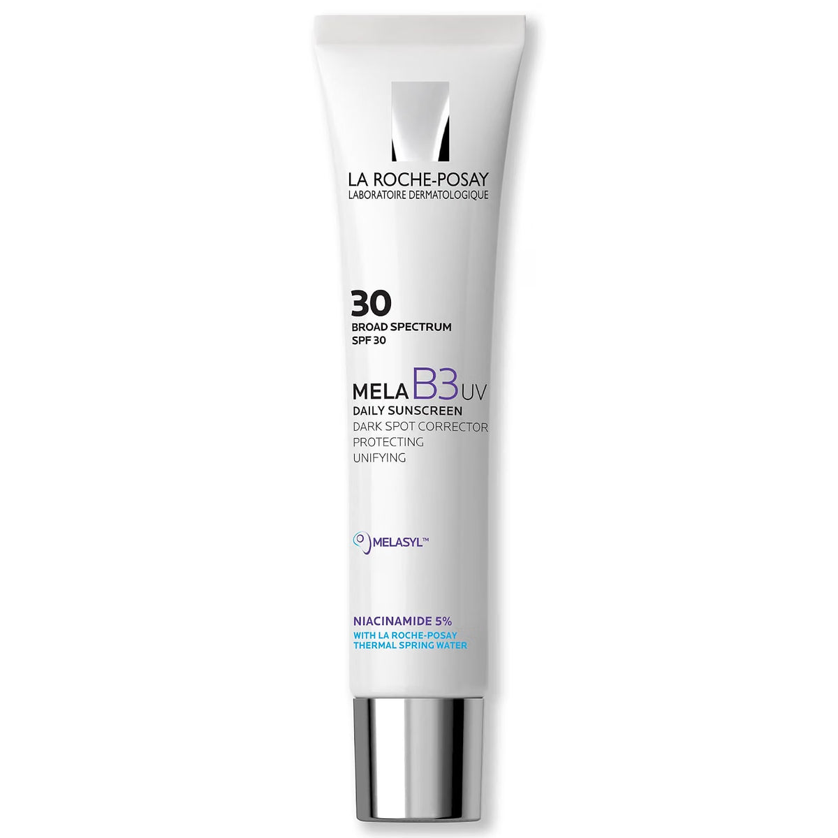 La Roche-Posay sunscreen tube on a white background