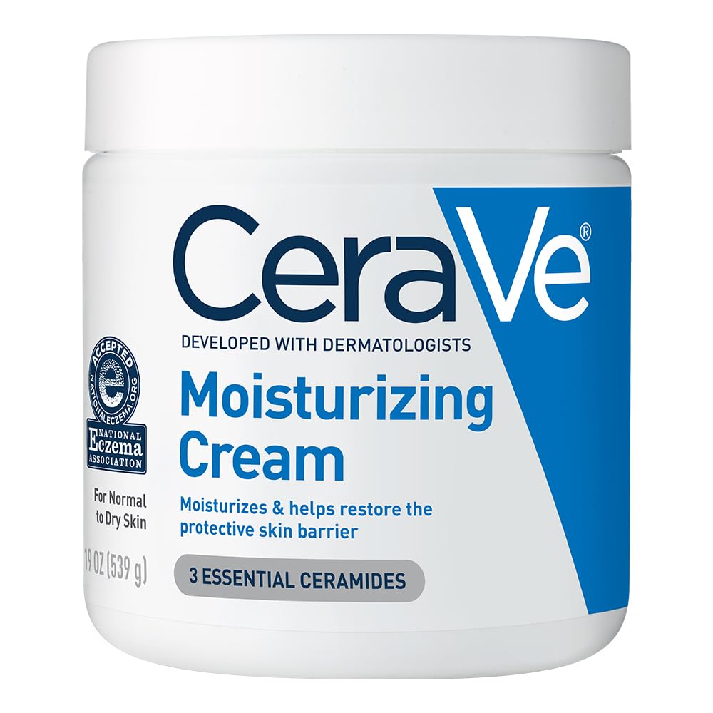 CeraVe moisturizing cream jar on a white background