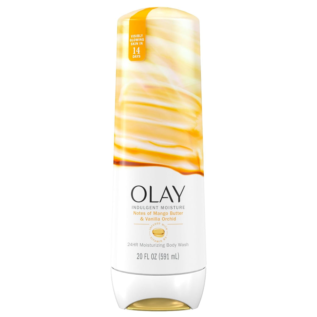 Olay moisturizing lotion bottle with label on a white background