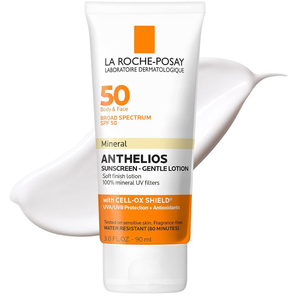 Anthelios Mineral Body & Face Sunscreen SPF 50 Travel Size by La Roche-Posay — 90ml (3 fl oz)