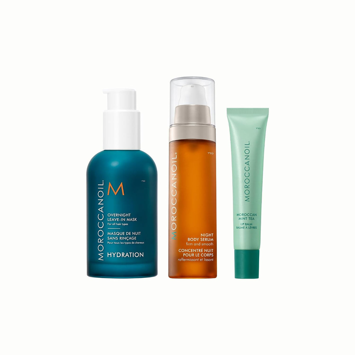 Moroccanoil | Hydrating Shampoo Conditioner & Overnight Leave In Mask Travel Set