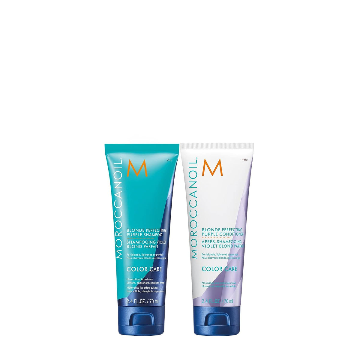 Moroccanoil | Blonde Perfecting Purple Shampoo & Conditioner Bundle — 2.4 fl oz Each