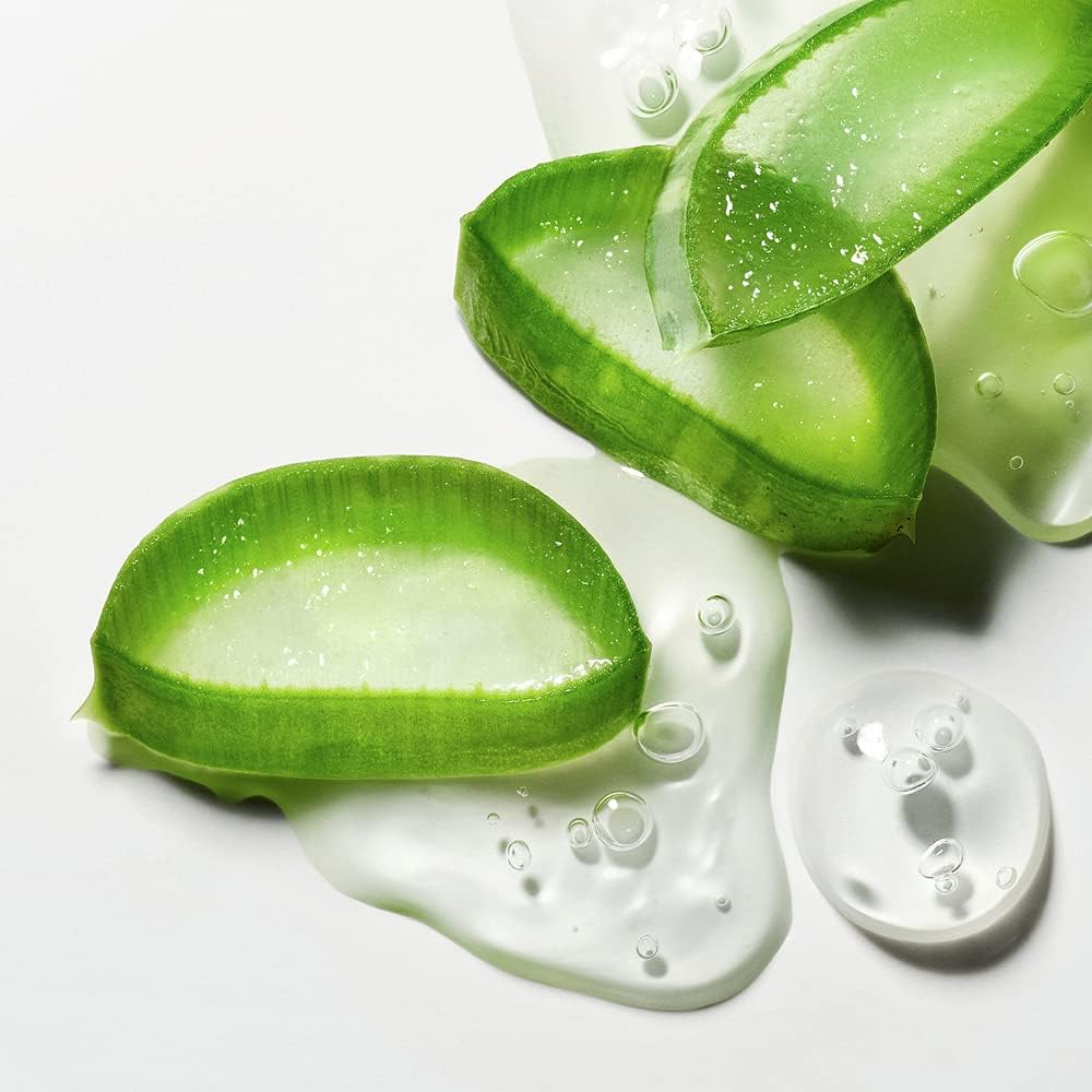 Slices of aloe vera with gel on a white background