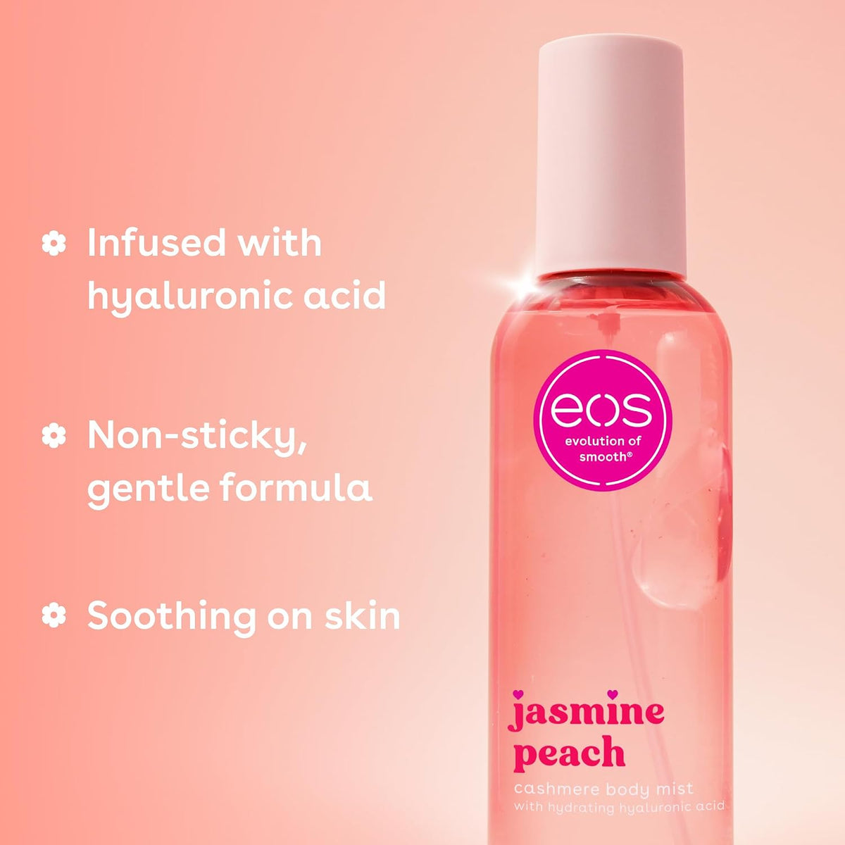 eos | Jasmine Peach Trifecta Body Lotion & Body Wash Bundle Shea Butter Hyaluronic Acid — 38 fl oz