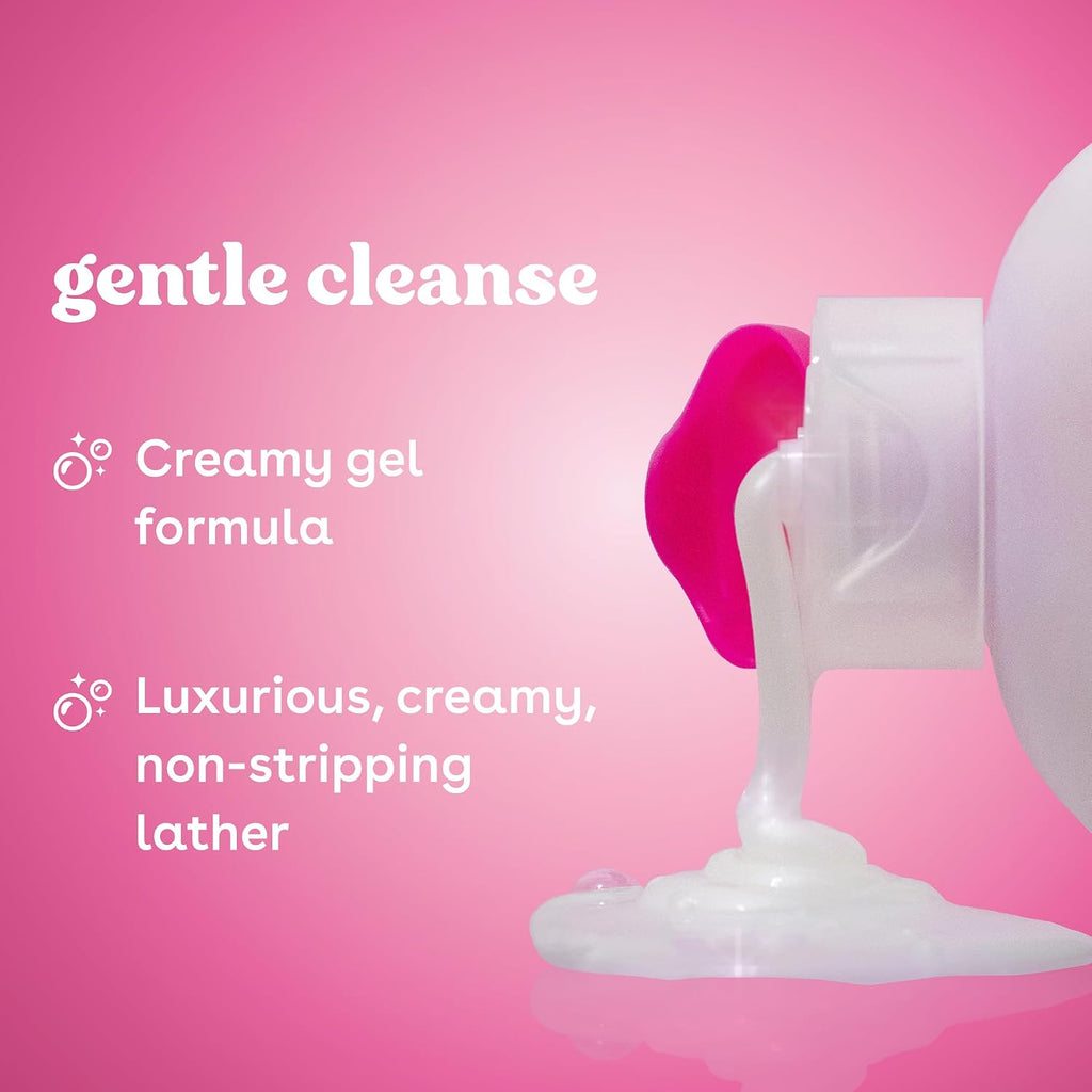 Product with creamy gel formula on a pink background