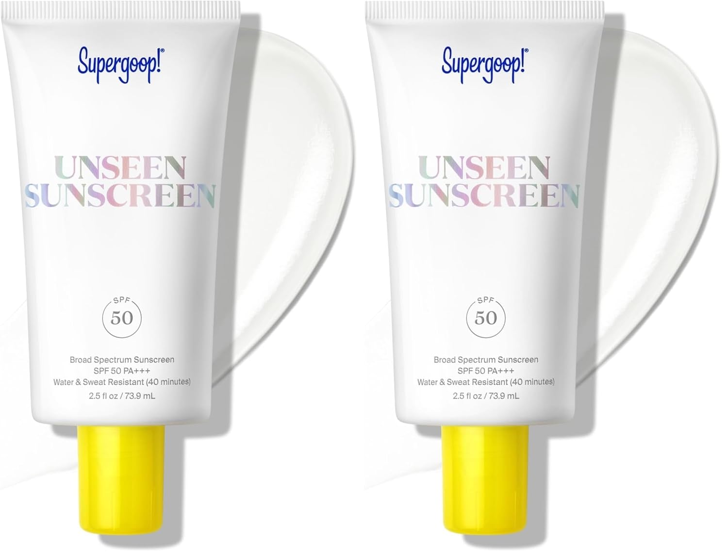 Supergoop! Unseen Sunscreen - SPF 50 - Clear & Invisible Face Sunscreen + Broad Spectrum + Makeup-Gripping Primer - Weightless, Scentless, Oil Free