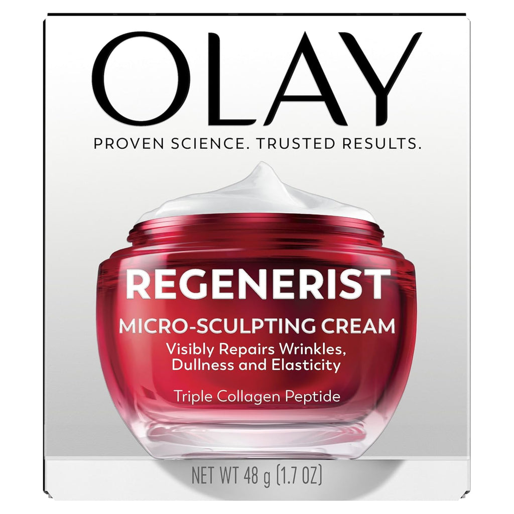 Olay Regenerist micro-sculpting cream packaging on a white background