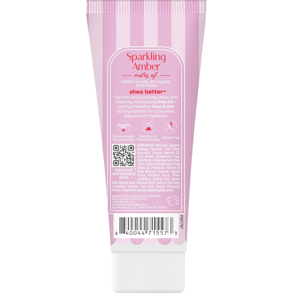 eos | Shea Better Mini Body Lotion Sparkling Amber Shea Butter 24-Hour Hydration Travel Size — 2.5 fl oz
