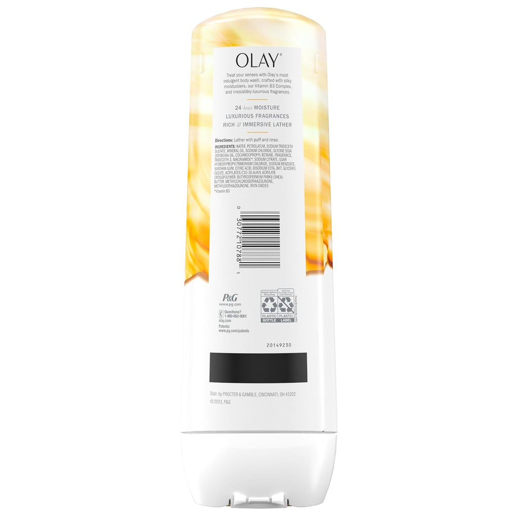 Olay moisturizing lotion bottle with label on a white background