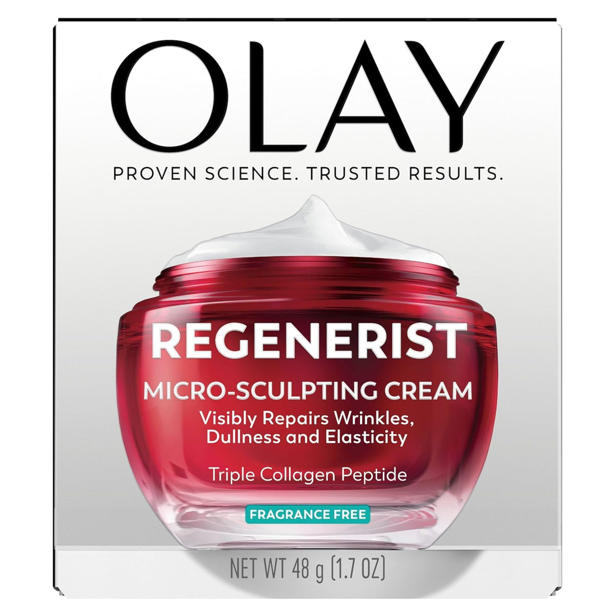 Olay Regenerist micro-sculpting cream packaging on a white background