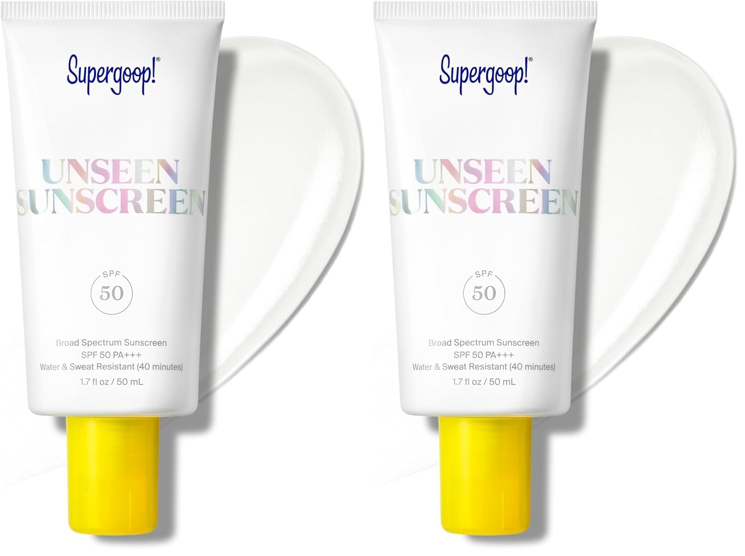 Supergoop! Unseen Sunscreen - SPF 50 - Clear & Invisible Face Sunscreen + Broad Spectrum + Makeup-Gripping Primer - Weightless, Scentless, Oil Free