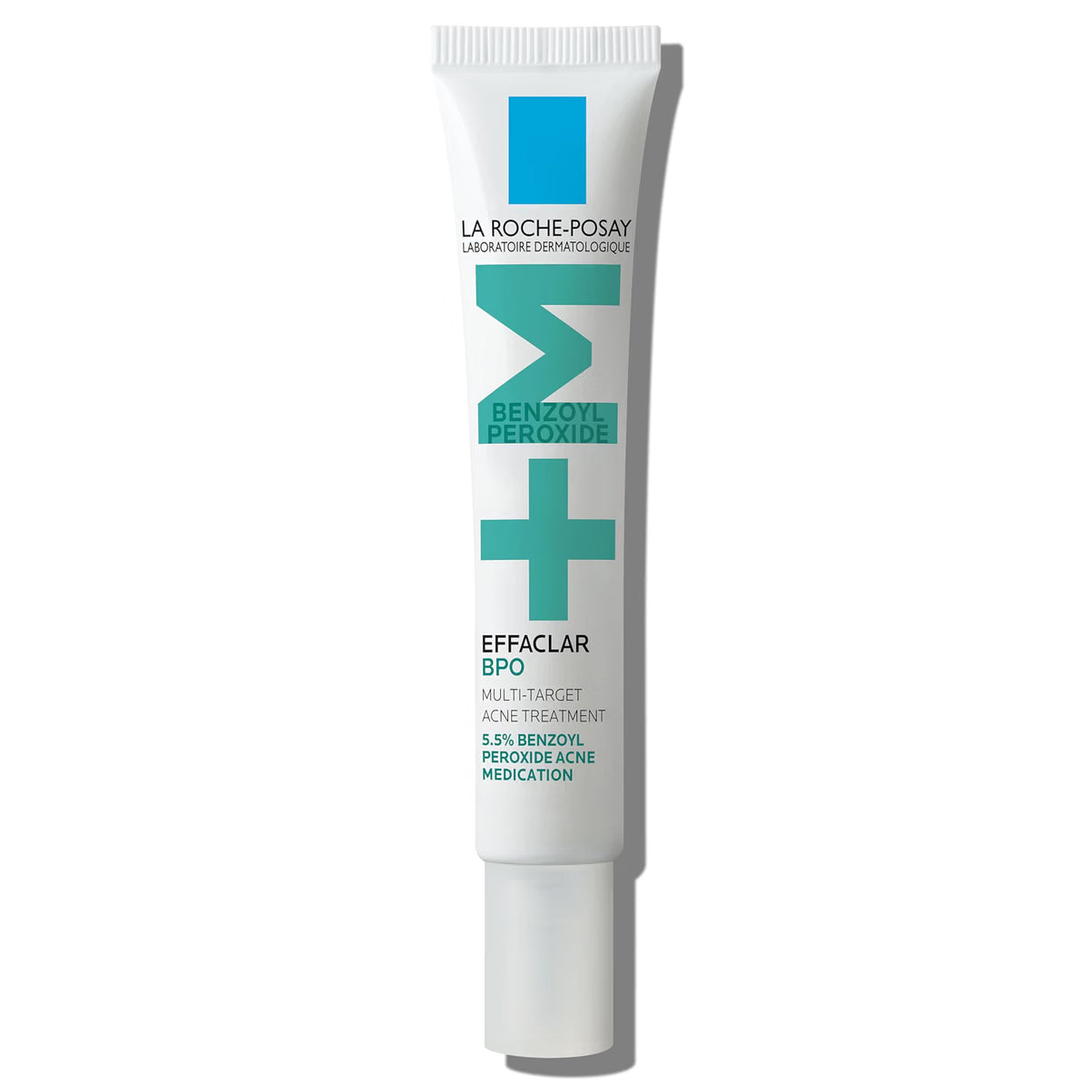 La Roche-Posay benzoyl peroxide cream tube on a white background