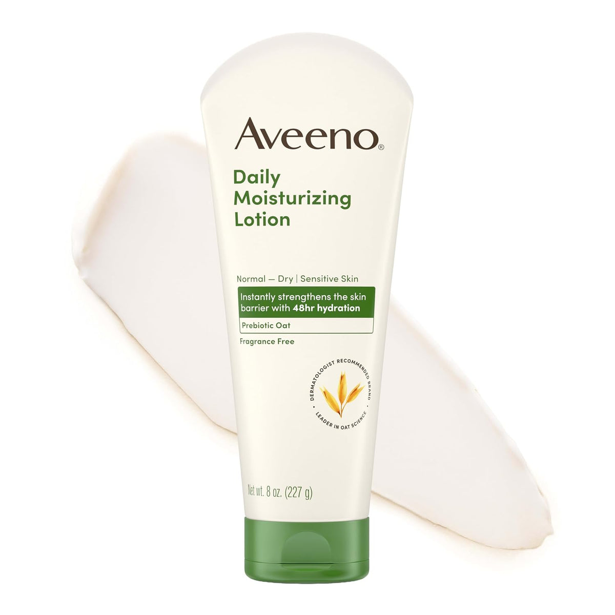 Aveeno Daily Moisturizing Lotion on a white background
