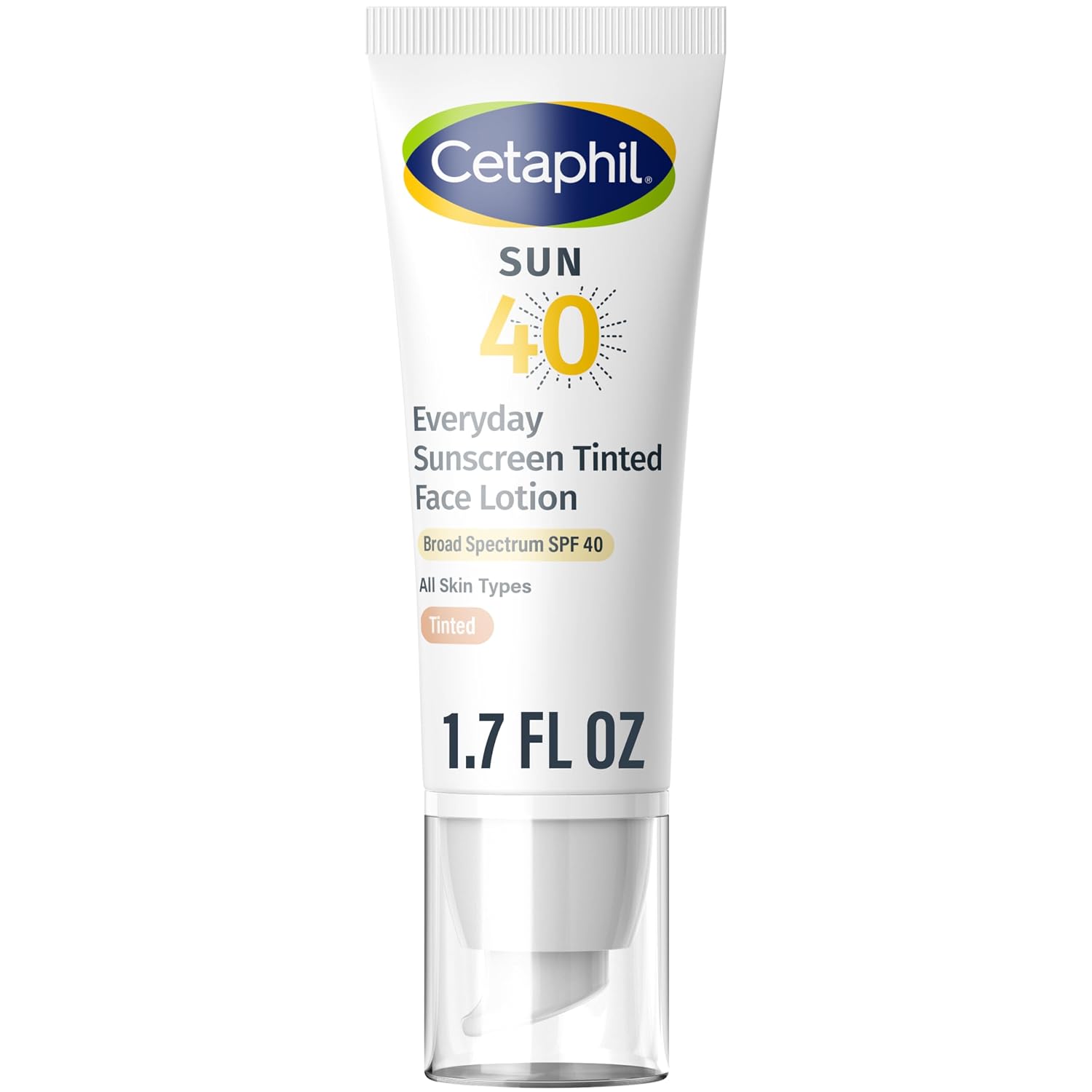 Cetaphil Sun Everyday Sunscreen Tinted Face Lotion SPF 40 on a white background
