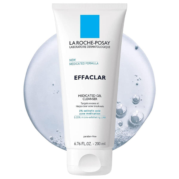 La Roche-Posay Effaclar cleanser tube with blue label on a white background