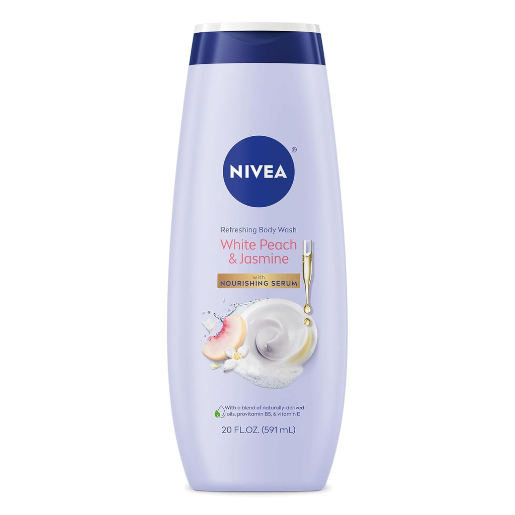 NIVEA White Peach &amp; Jasmine Body Wash with Nourishing Serum