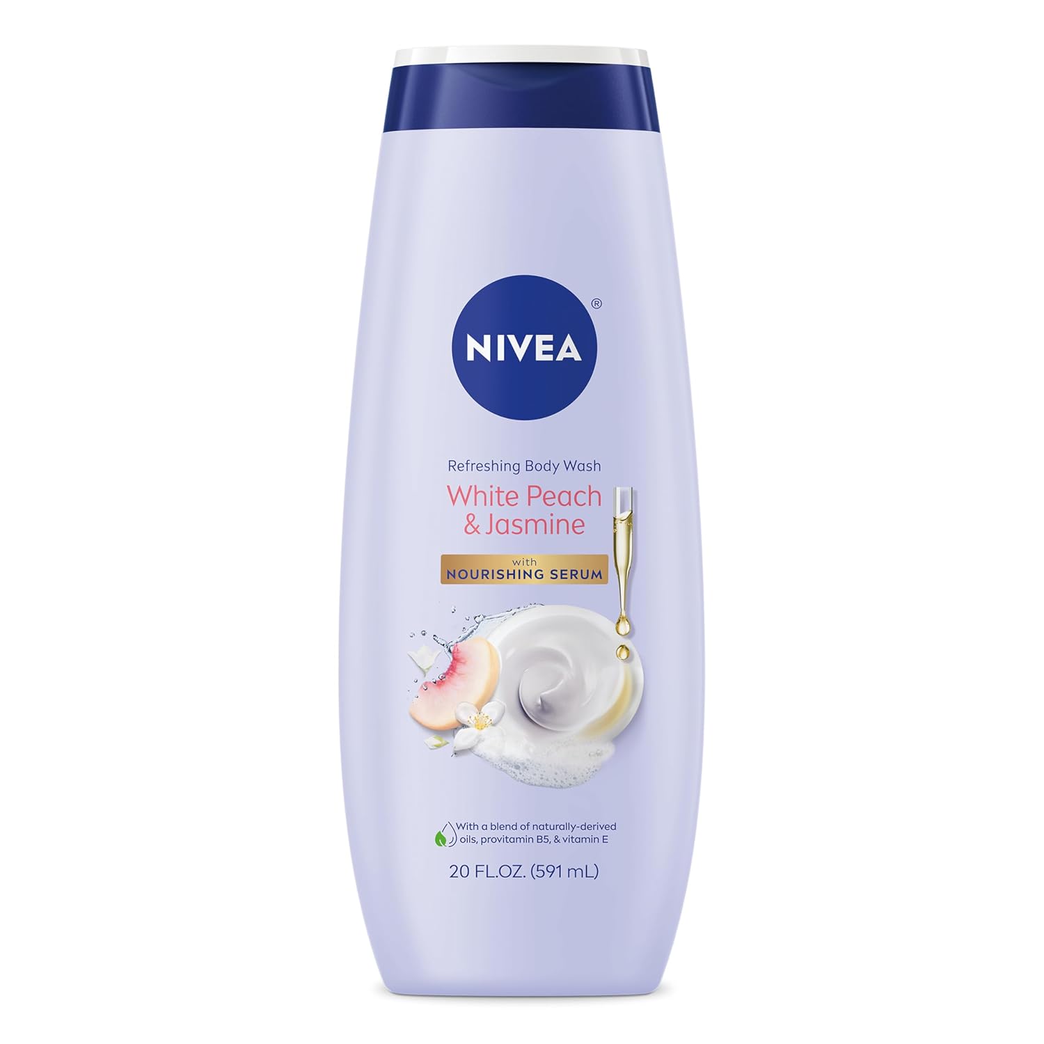 NIVEA White Peach &amp; Jasmine Body Wash with Nourishing Serum