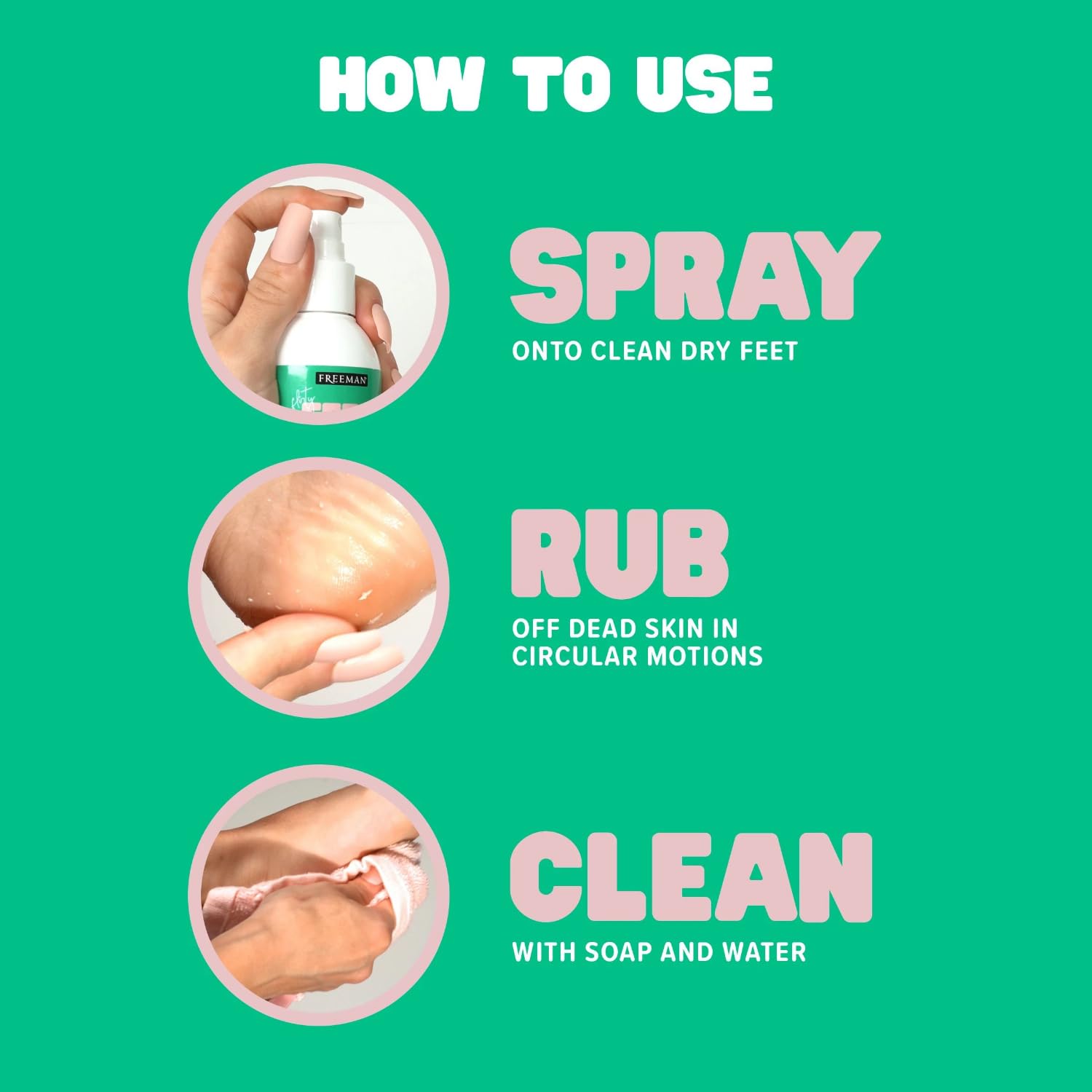Freeman Flirty Feet Instant Exfoliating Foot Peeling Spray – 4 fl oz