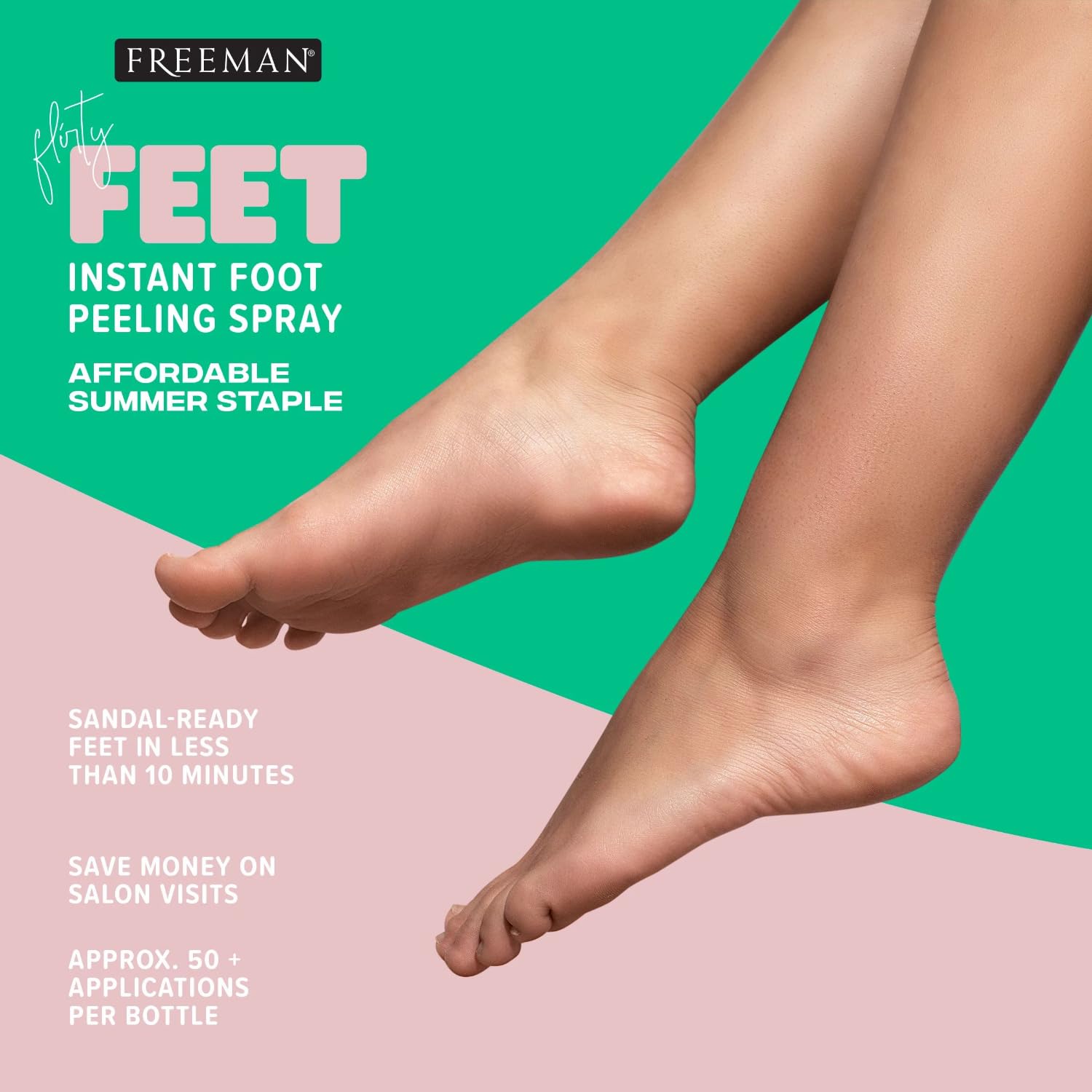 Freeman Flirty Feet Instant Exfoliating Foot Peeling Spray – 4 fl oz
