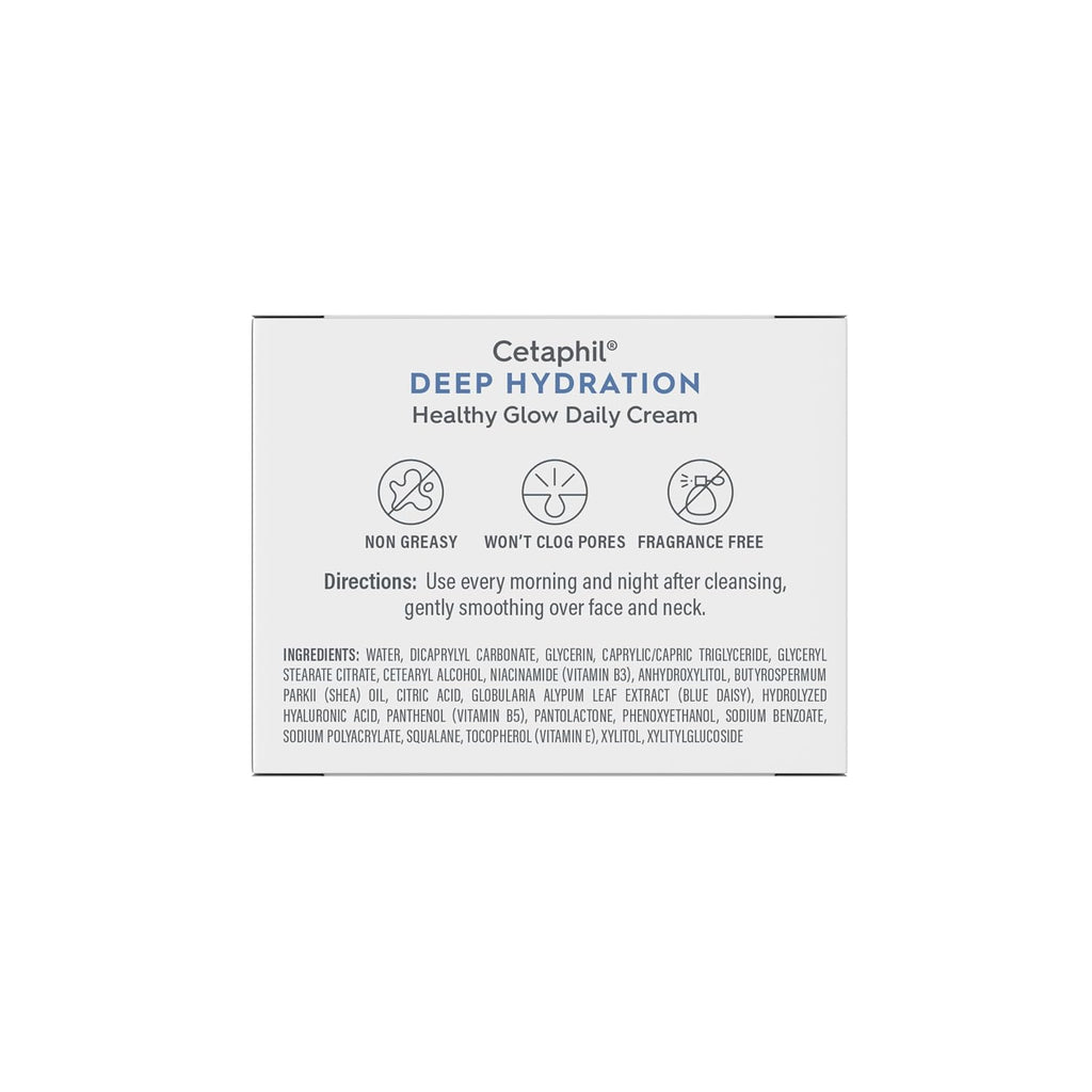 Cetaphil Deep Hydration Healthy Glow Daily Face Cream for Dry Sensitive Skin