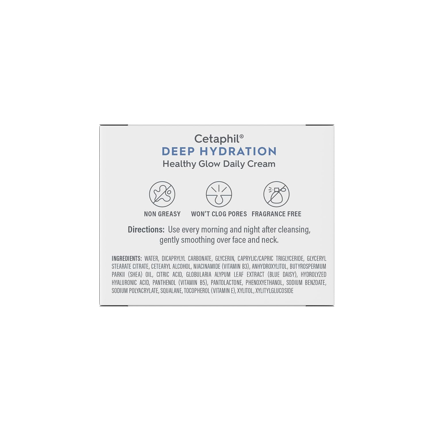 Cetaphil Deep Hydration Healthy Glow Daily Face Cream for Dry Sensitive Skin