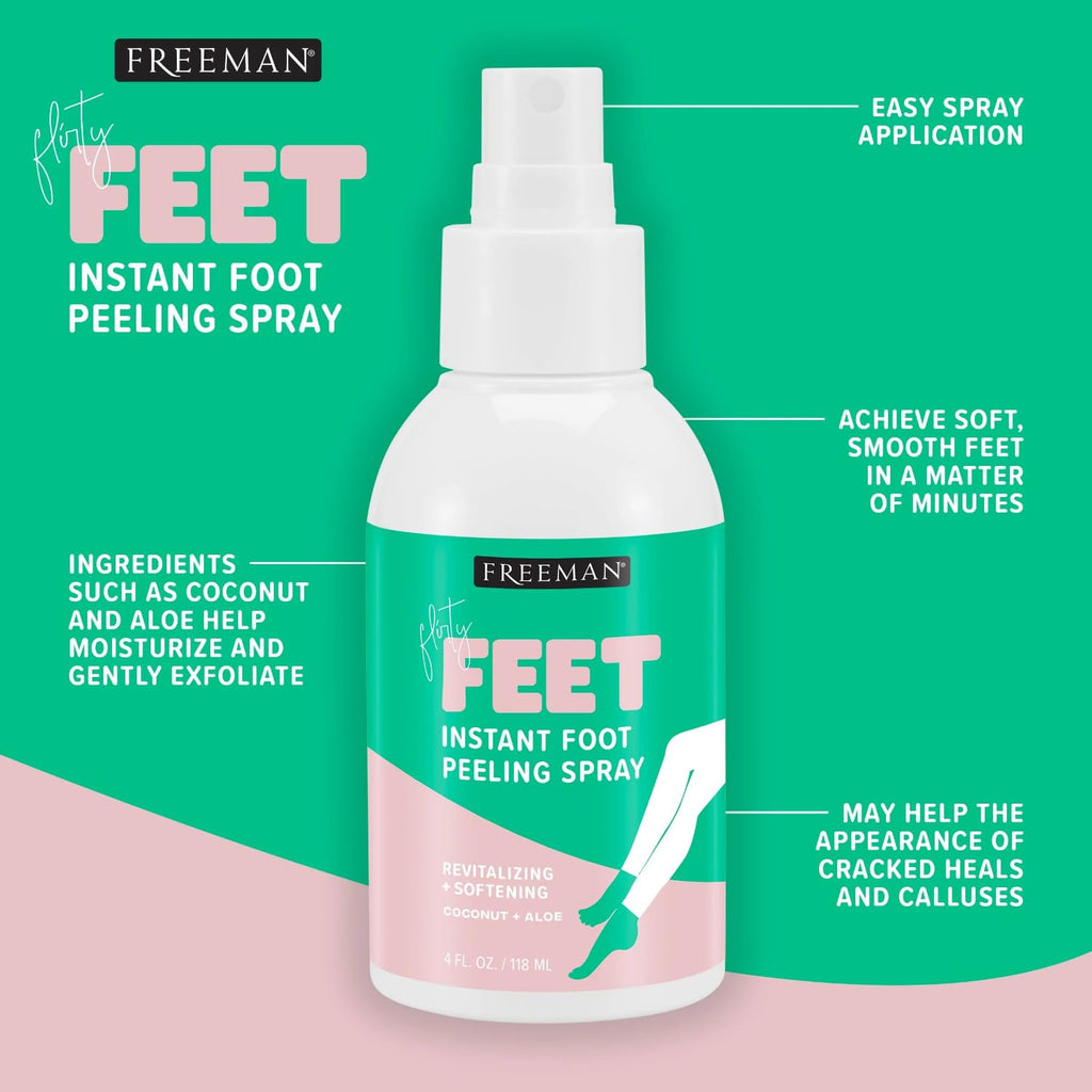 Freeman Flirty Feet Instant Exfoliating Foot Peeling Spray – 4 fl oz