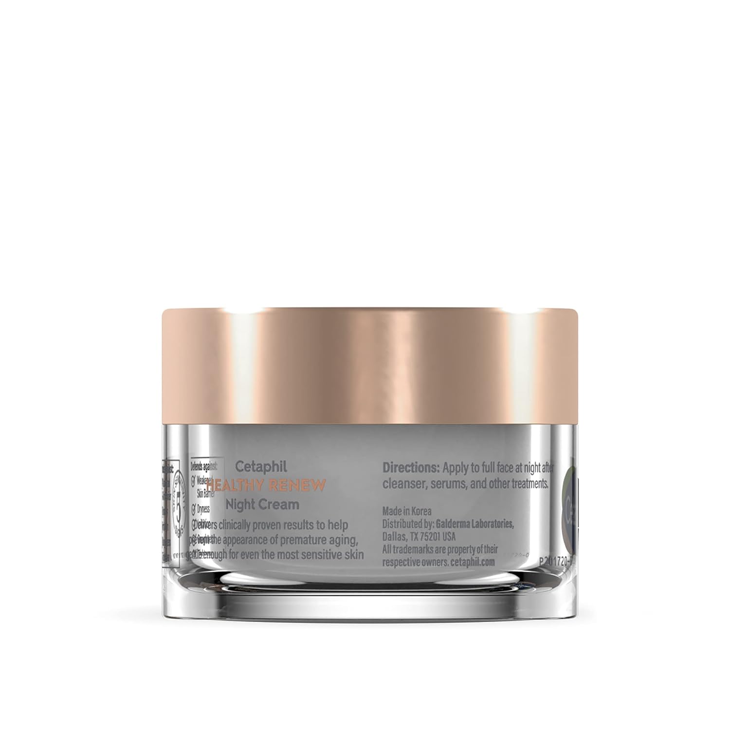 Cetaphil Night Cream jar on a white background