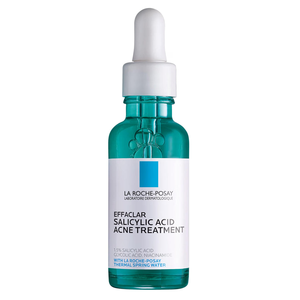 La Roche-Posay Effaclar Salicylic Acid Acne Treatment bottle on a white background