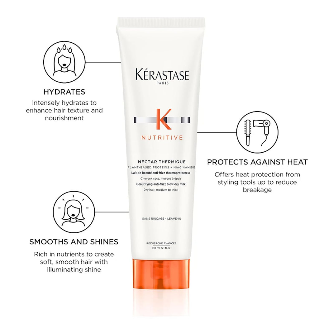 Kérastase | Nutritive Heat Protecting Styling Cream for Medium to Thick Dry Hair — 150 ml (5.1 fl oz)
