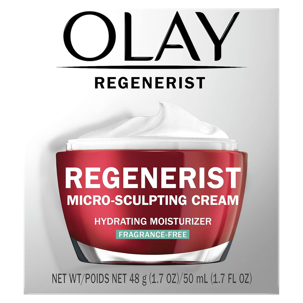 Olay Regenerist micro-sculpting cream packaging on a white background