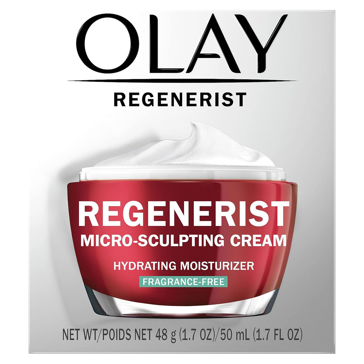 Olay Regenerist micro-sculpting cream packaging on a white background