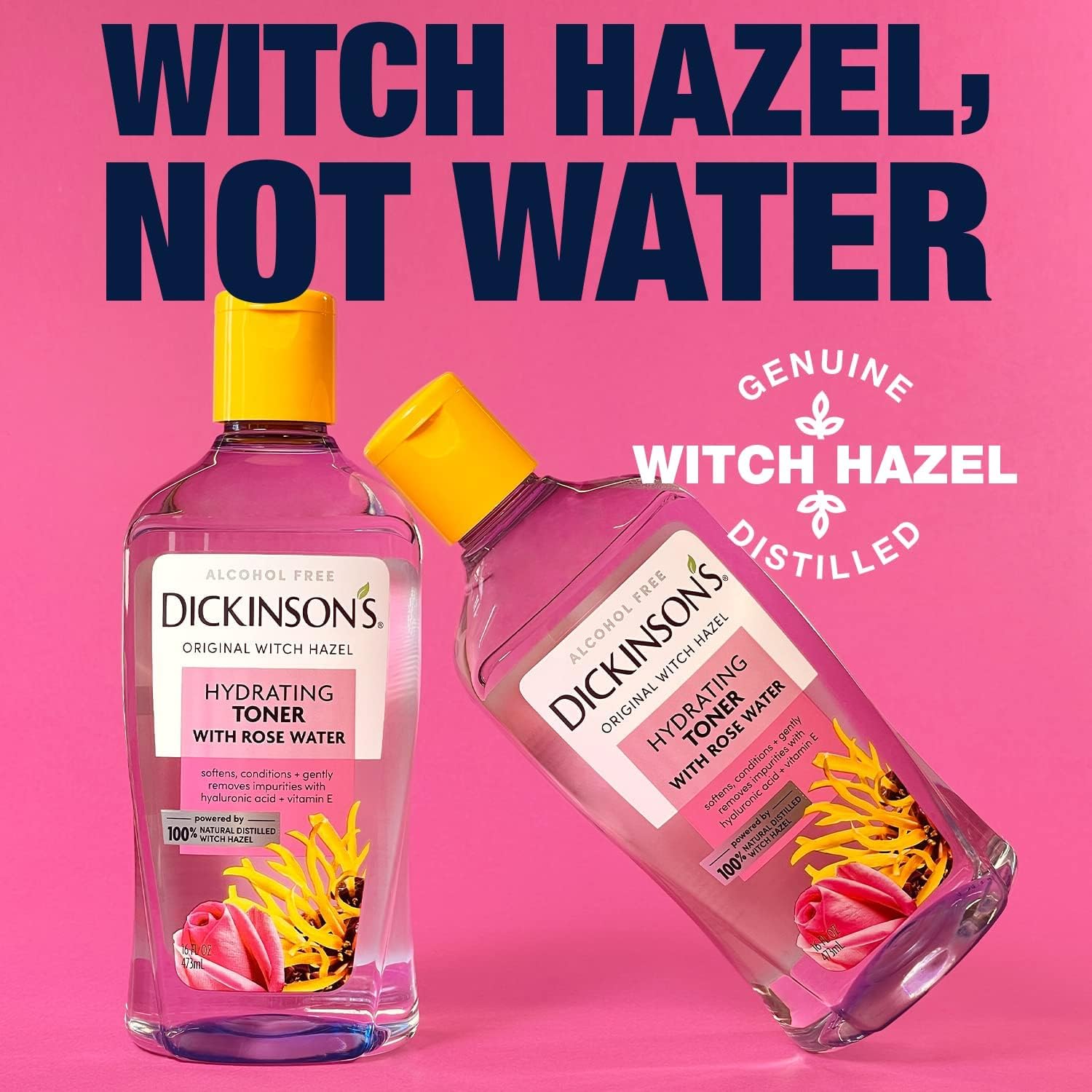 Dickinson’s Enhanced Witch Hazel Hydrating Toner with Rosewater – 16 fl oz