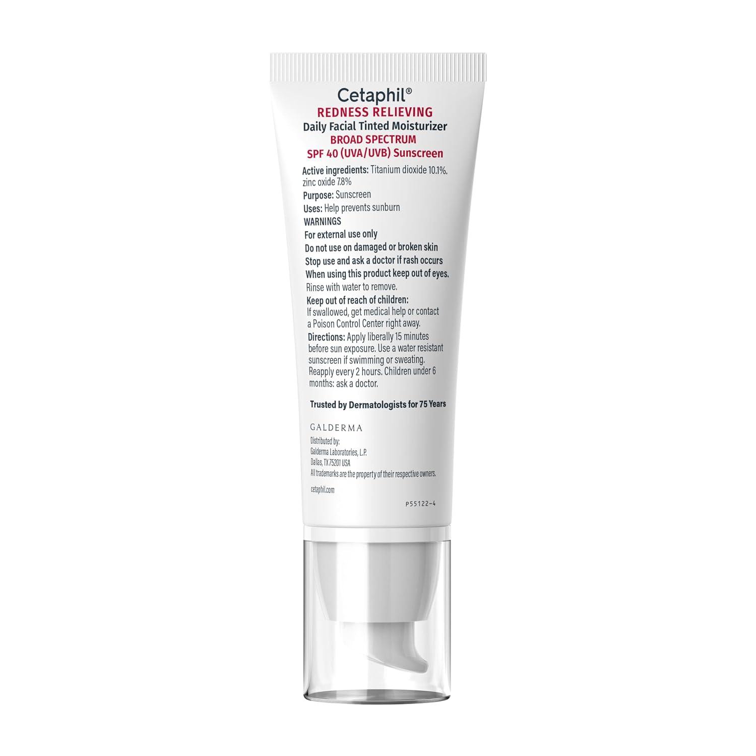 Cetaphil sunscreen tube on a white background